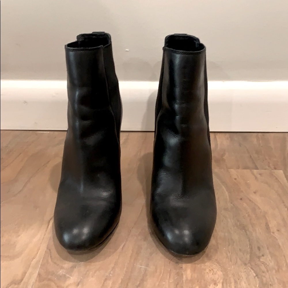 Sam Edelman Case Leather Block-Heel Bootie